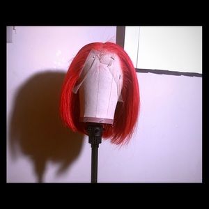 Human wig (Fire 🔥 Red ) Bob -8in